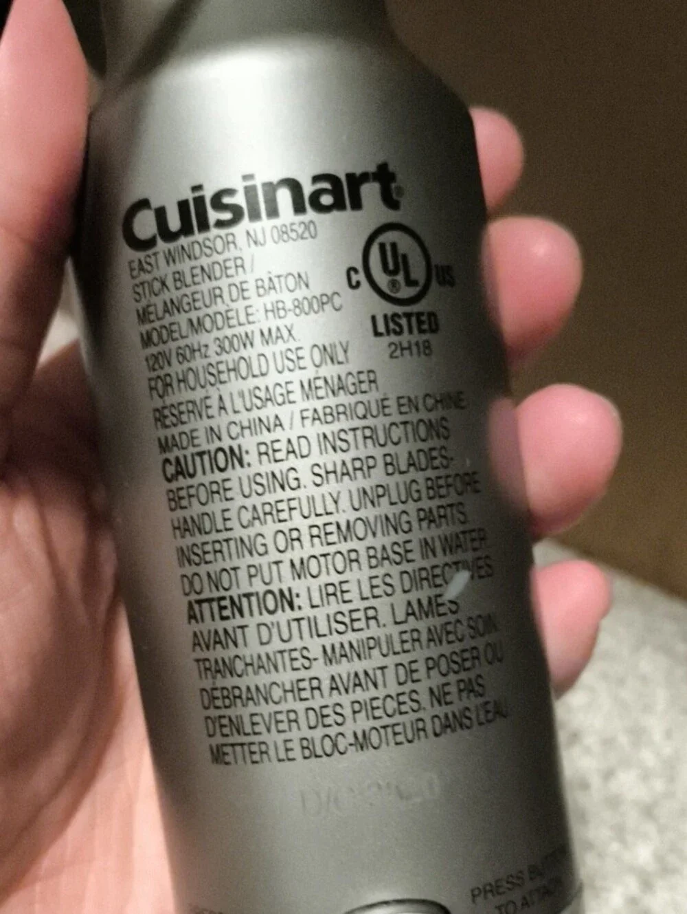 Cuisinart blade included